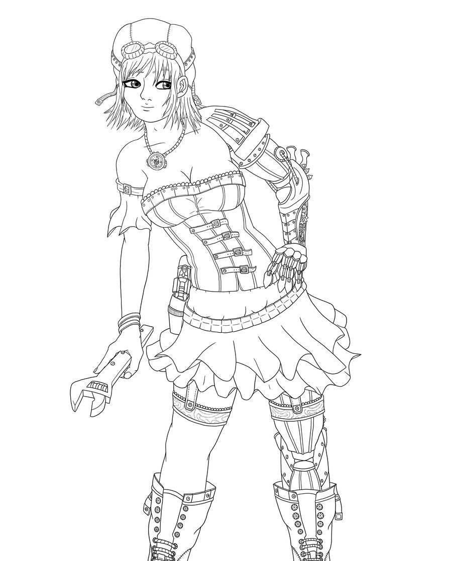 900x1116 Steampunk Girl By Sappel