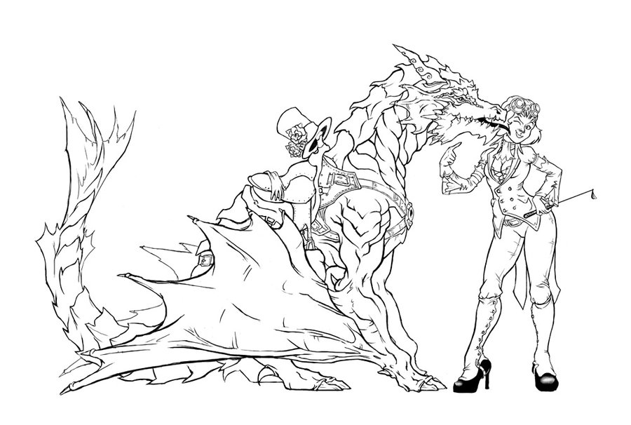 900x606 Dragon And Girl Steampunk By Newen Py