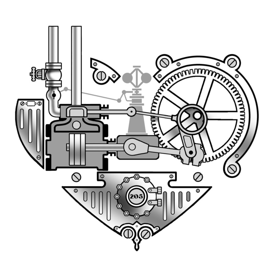 894x894 Steampunk Heart Tattoo Design By Nocturnal Absence