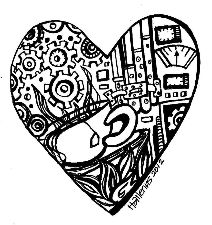 869x920 Steampunk Heart For Valentine's Day By Samartnphotos