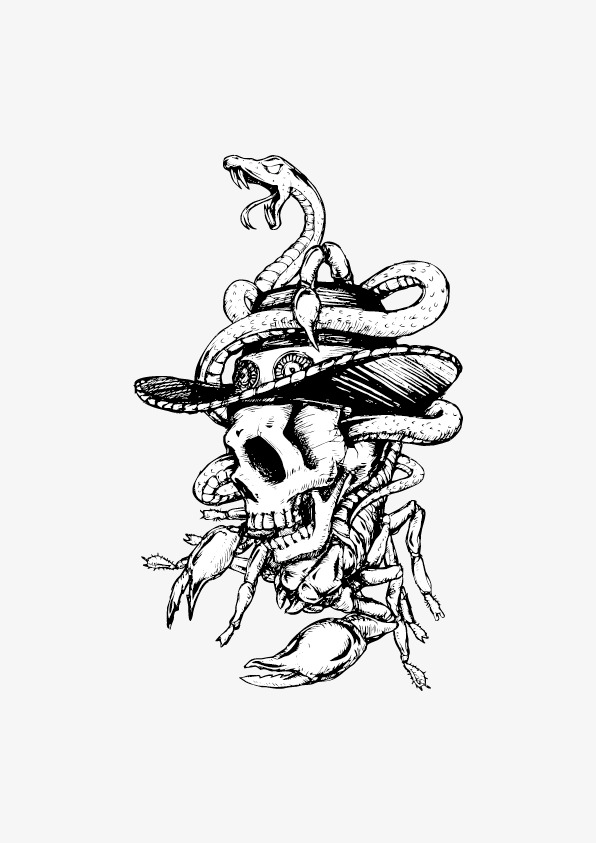 596x843 Steampunk Skull Viper Child, Punk, Punk Material, Hand Painted Png