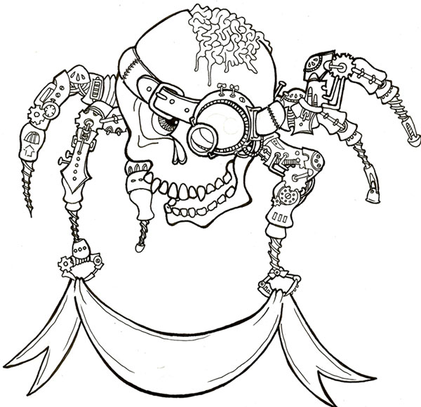600x580 Steampunk Spider Skull By Wikidtron