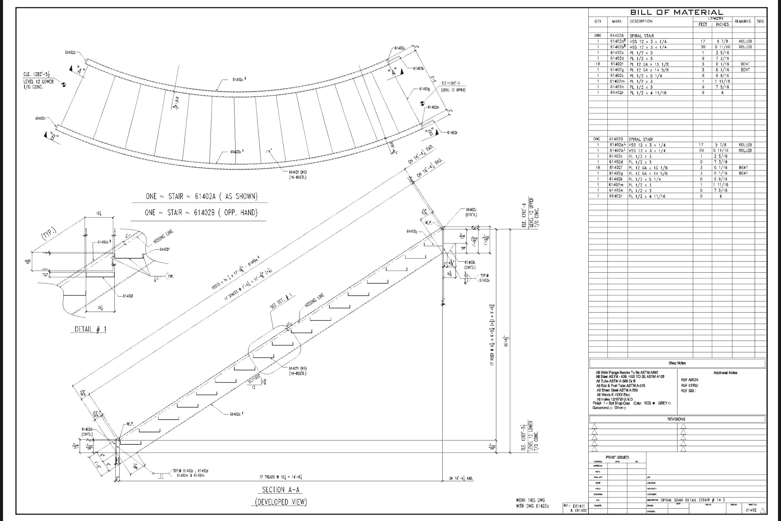 2587x1727 Great Staircase Drawing With Modern Stainless Steel Railing