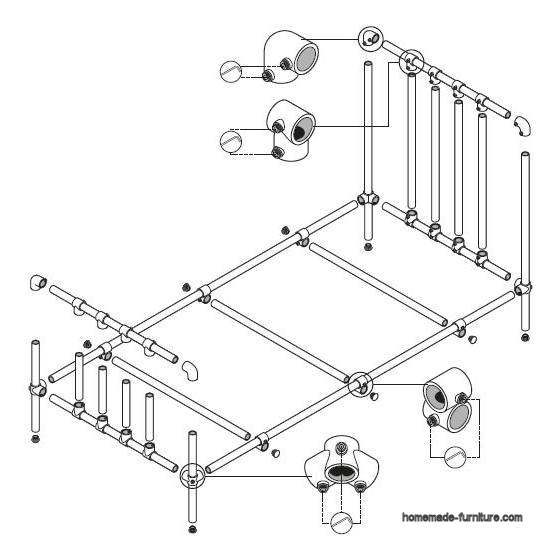 558x546 How To Make A Single Bed With Scaffolding Tubes And Tube