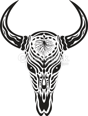 363x477 Bull Skull Clipart