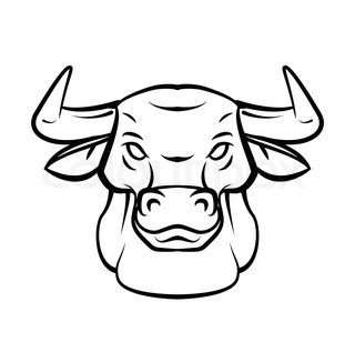 320x308 Easy Bull Head Drawing