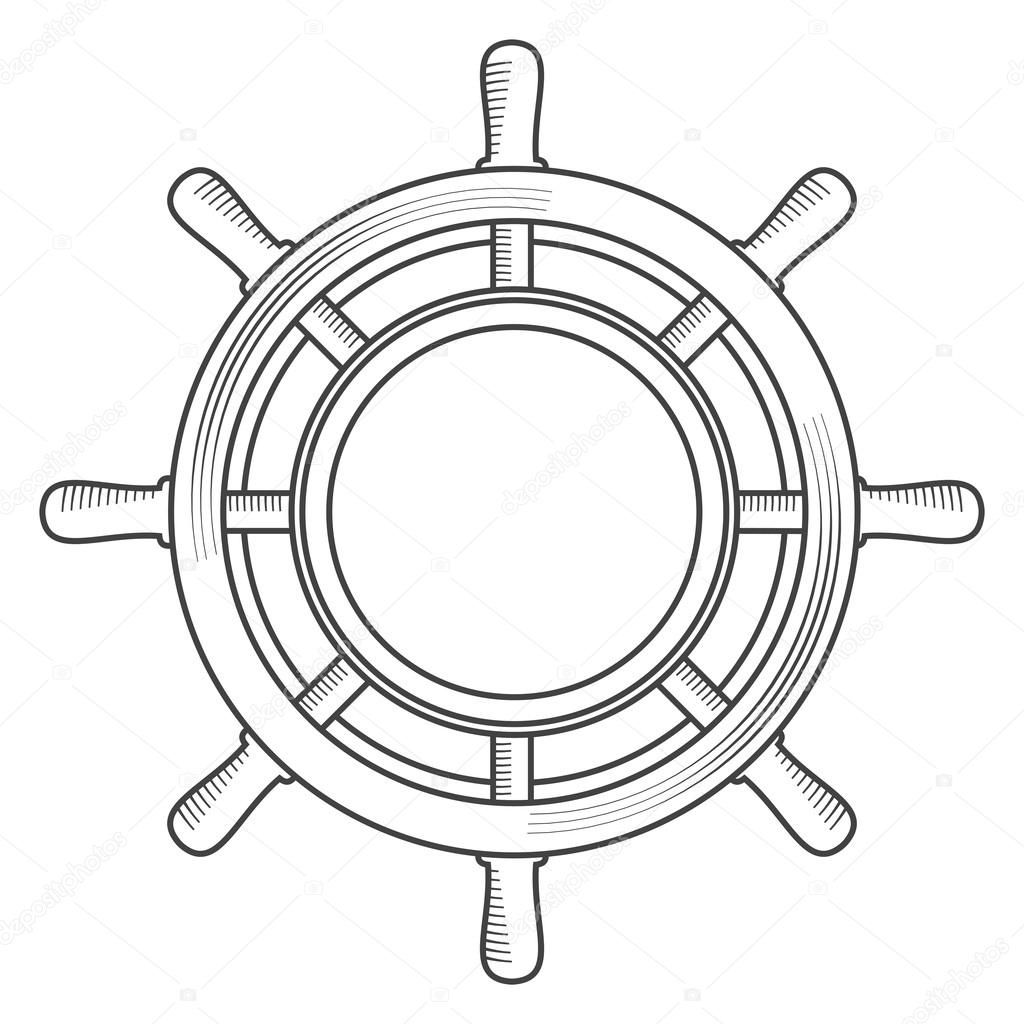1024x1024 Ship Steering Wheel Stock Vector Vvvisual