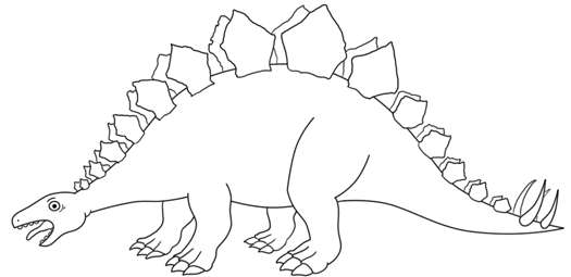 525x255 How To Draw A Stegosaurus Dinosaur