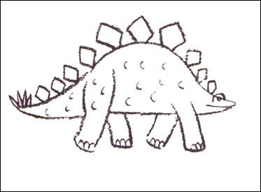373x275 How To Draw How To Draw A Stegosaurus