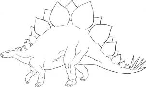 302x180 How To Draw How To Draw A Stegosaurus Dinosaur