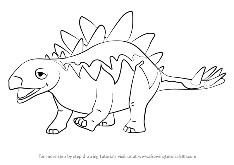 800x566 Learn How To Draw Morris Stegosaurus From Dinosaur Train (Dinosaur