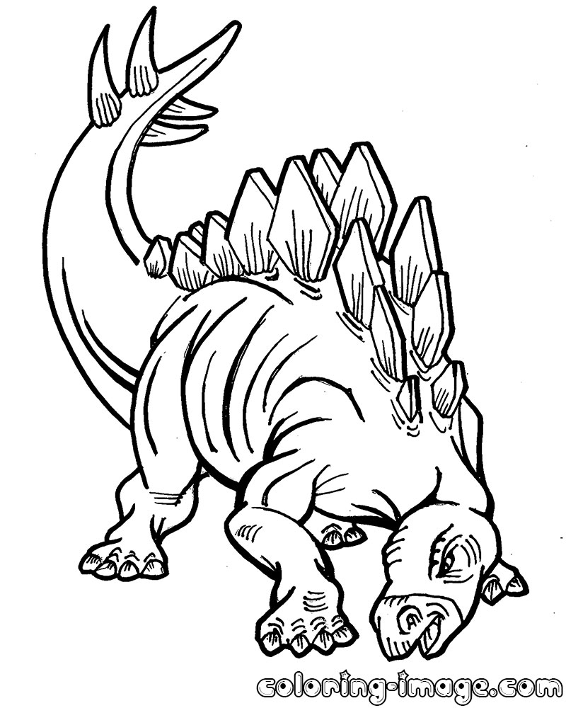 800x1000 Stegosaurus Dinosaur Free Coloring Pages For Kids