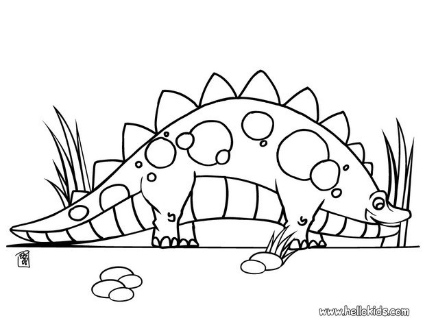 620x480 Cute Stegosaurus Coloring Pages