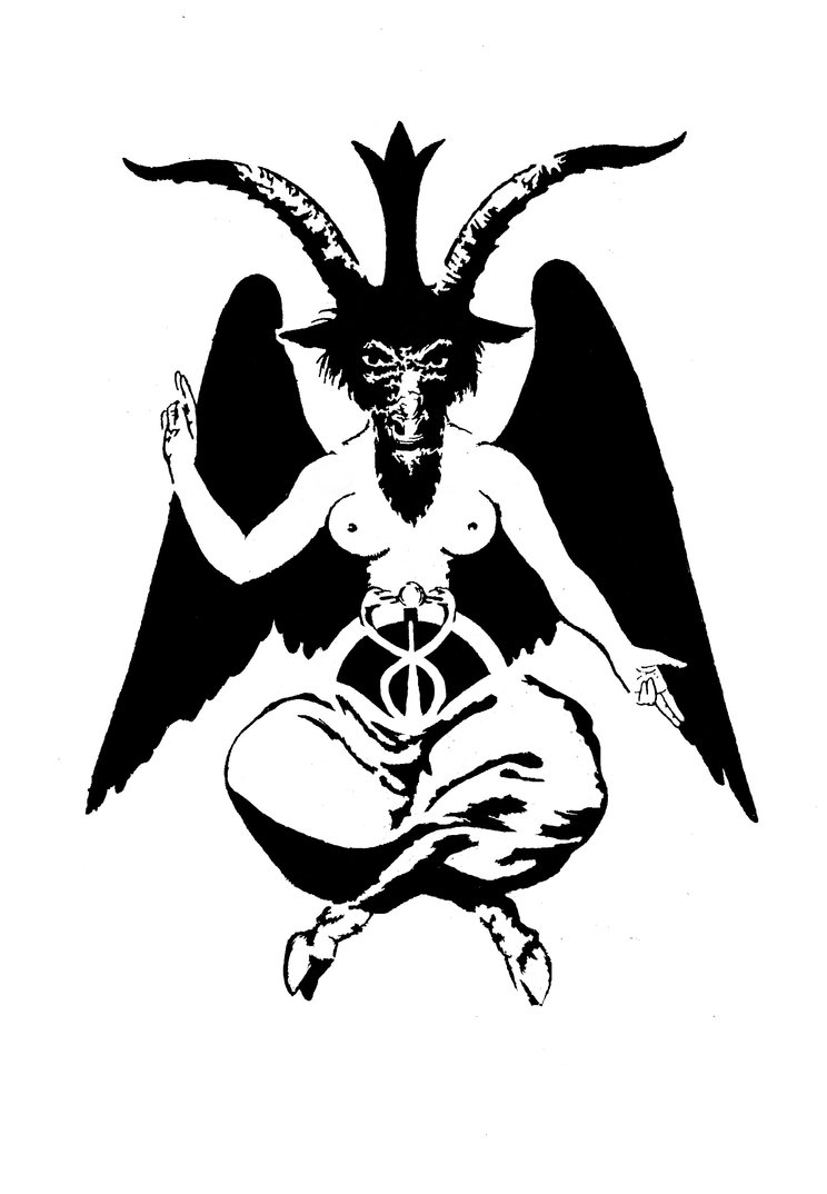 744x1074 Baphomet Stencil By Leoski8