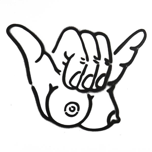 599x600 Titty Shaka Spray Paint Stencil Stencil Tiger