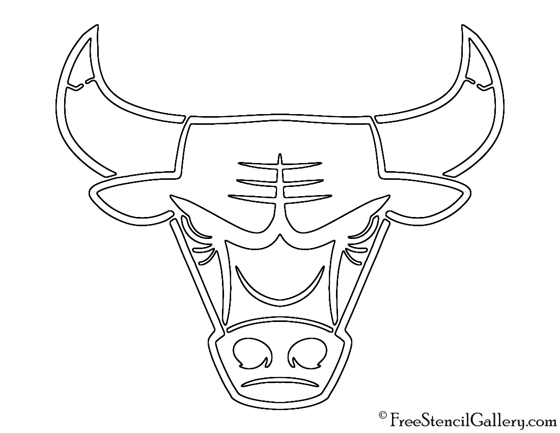 1100x850 Chicago Bulls Logo Drawing Nba Chicago Bulls Logo Stencil Free