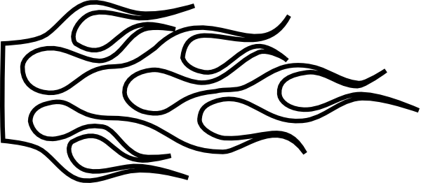 600x262 Hot Rod Flames Stencil Racing Flame Clip Art Vector Online