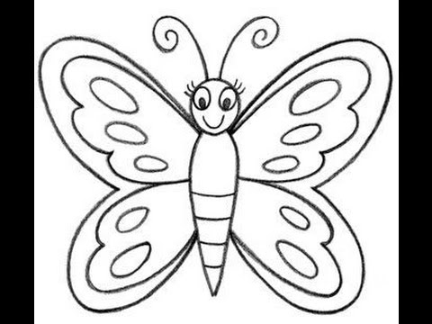 480x360 How To Draw A Butterfly Easy For Kids