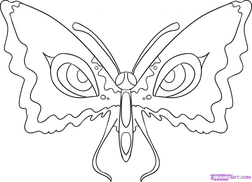 1024x741 Butterfly Drawings Easy How To Draw Butterfly Eyes Step Step