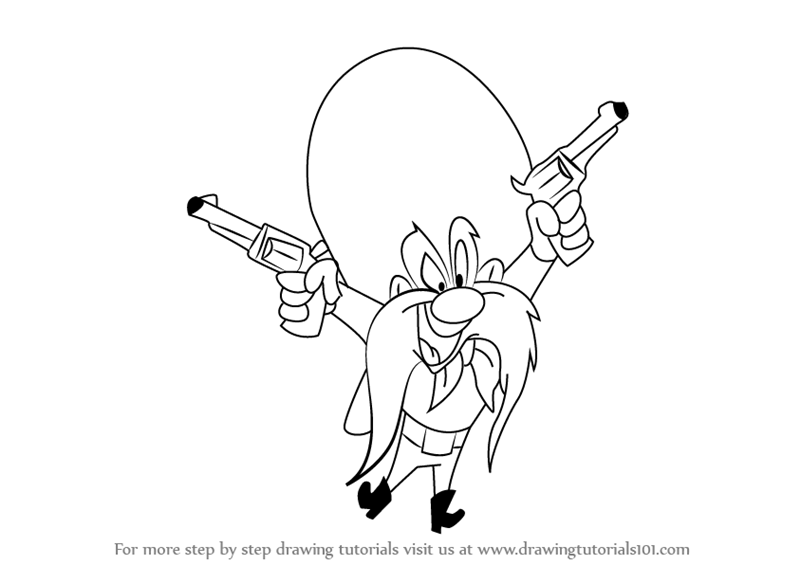800x565 Learn How To Draw Yosemite Sam From Looney Tunes (Looney Tunes