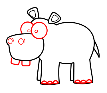 375x325 Drawing A Cartoon Hippo