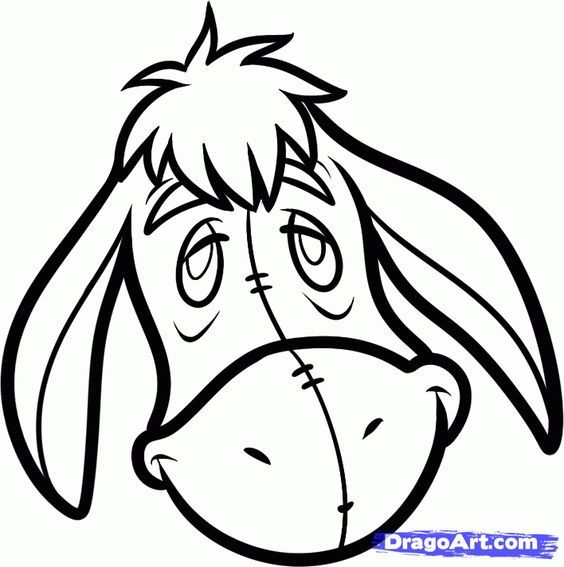 564x567 How To Draw Eeyore Easy, Step By Step, Disney Characters, Cartoons