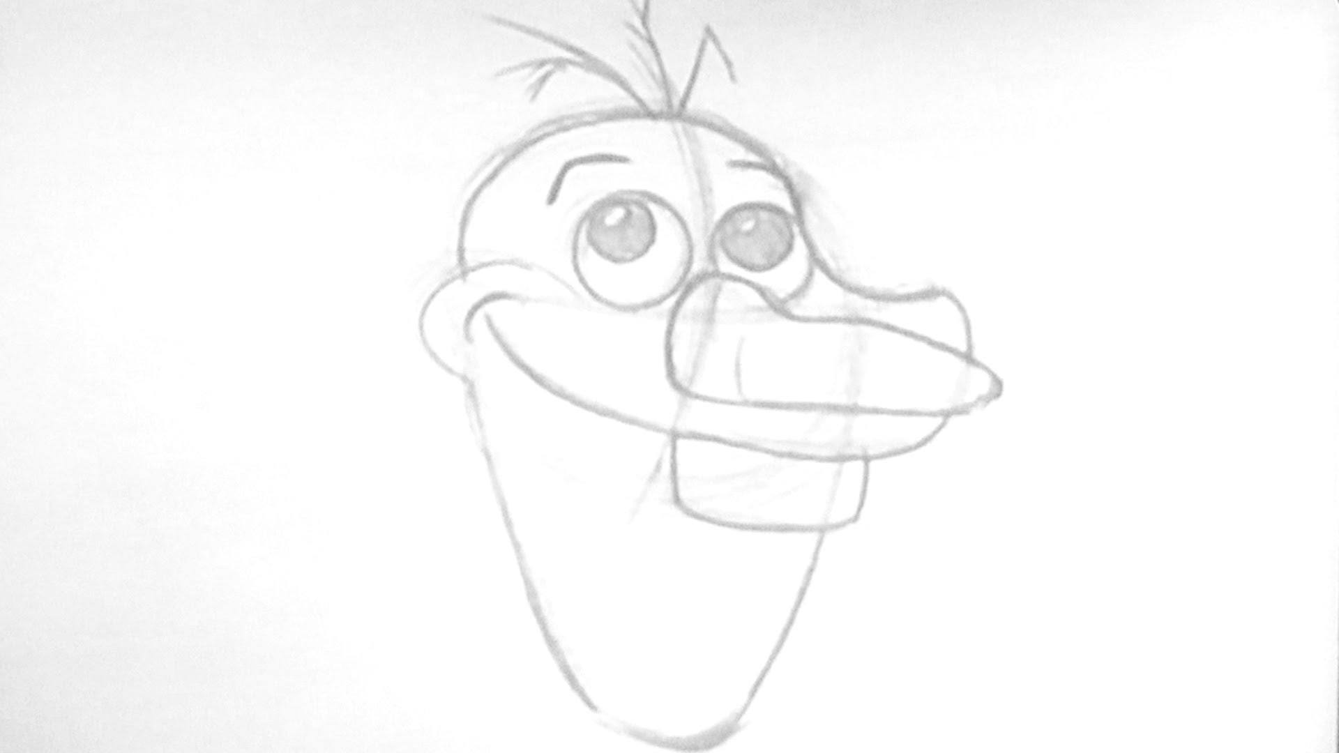 1920x1080 How To Draw Olaf From Frozen Step By Step