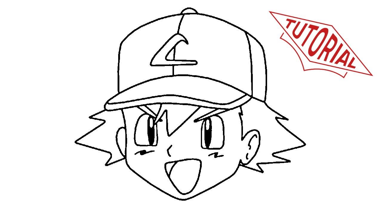 1280x720 How To Draw Ash Ketchum [2 Minutes]. Easy Step By Step Drawing