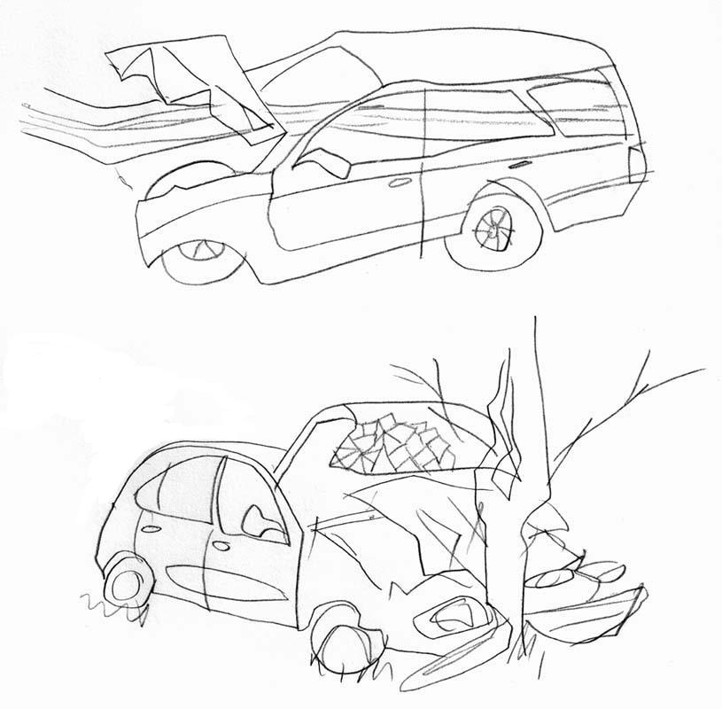 815x800 Famous Car Accident Drawing Images