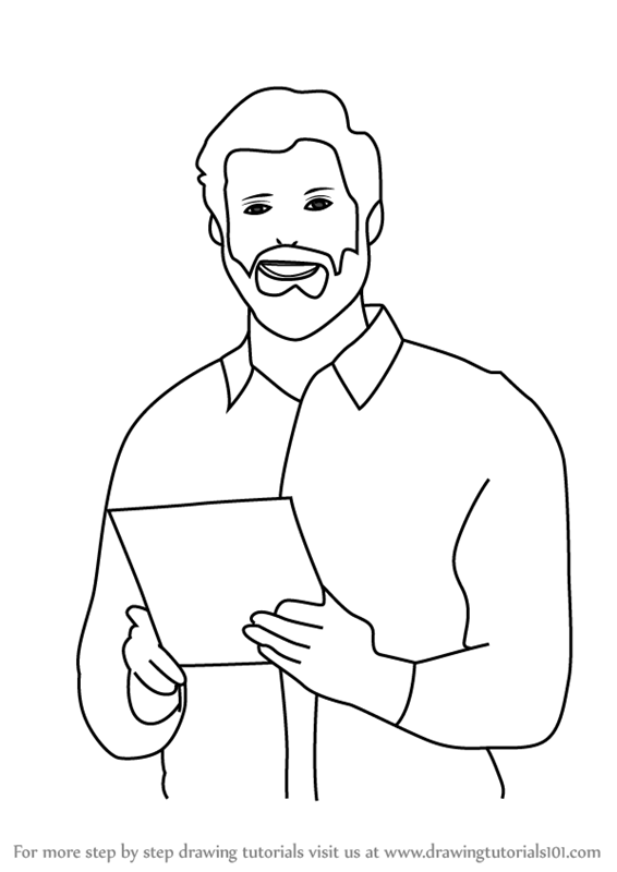 566x800 Learn How To Draw Business Person For Kids (People For Kids) Step