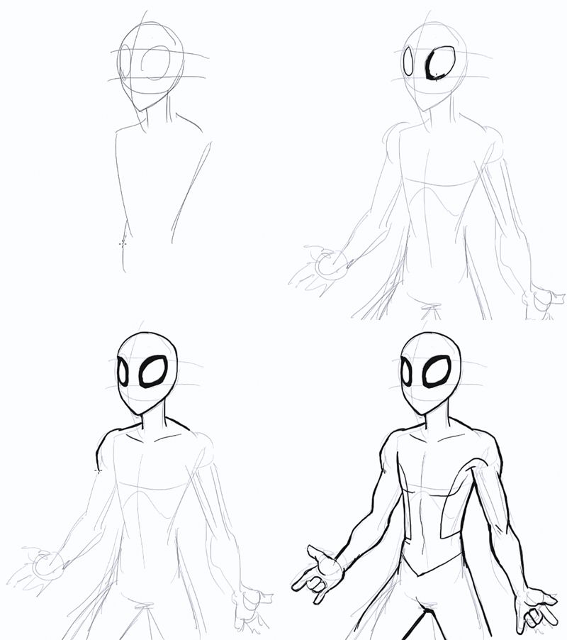 800x902 Drawing Spiderman Step By Step Desenhos Spiderman