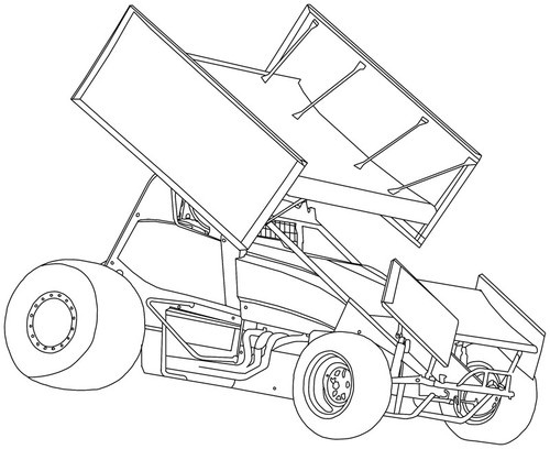 500x408 Photos Sprint Car Outline Drawing,