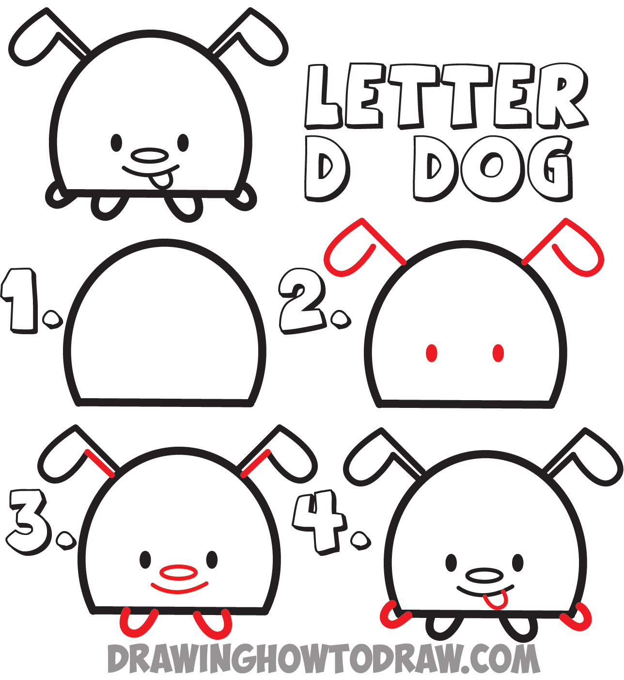 1288x1402 How To Draw Cartoon Animals Step By Step