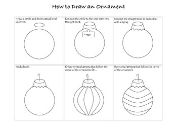 350x270 How To Draw An Ornament Student Christmas Holiday Art Project