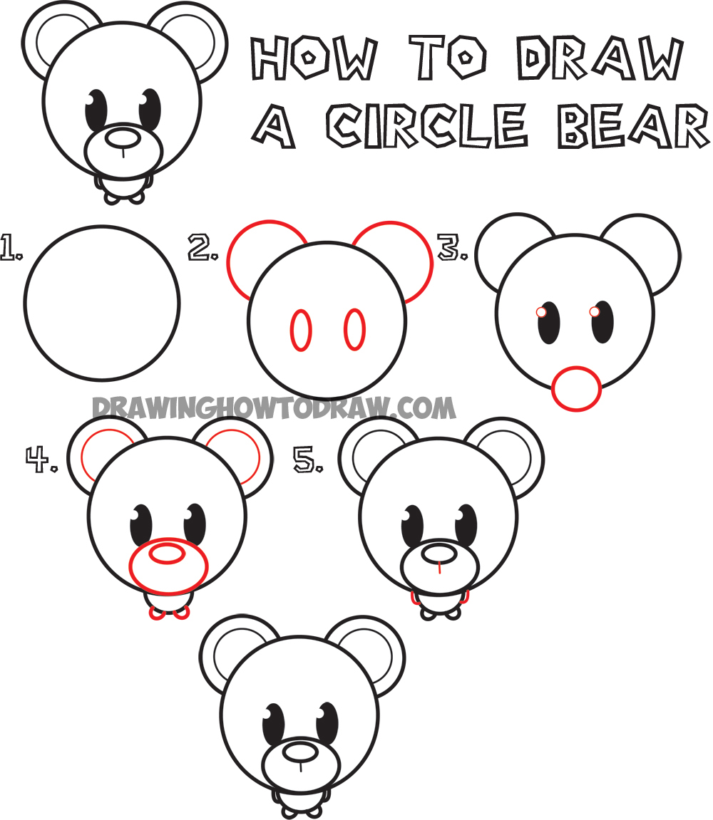 1000x1151 Big Guide To Drawing Cute Circle Animals Easy Step By Step Drawing