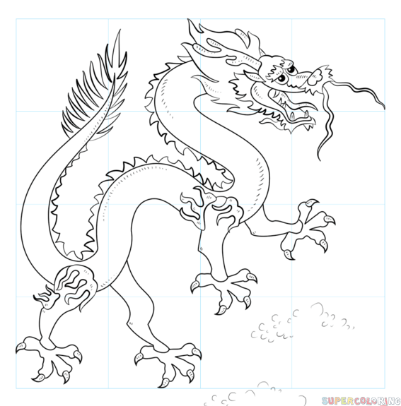 567x575 How To Draw A Chinese Dragon Step By Step Drawing Tutorials