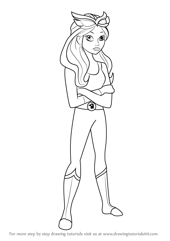 596x843 Drawing How To Draw A Superhero Girl Step By Step Easy