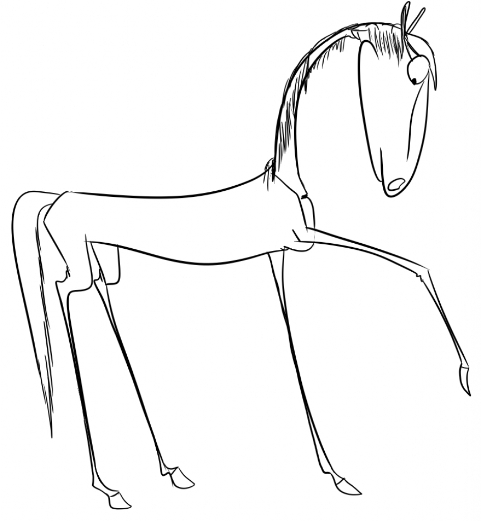 945x1024 Drawing Of A Horse How To Draw Horses Step By Step Instructions