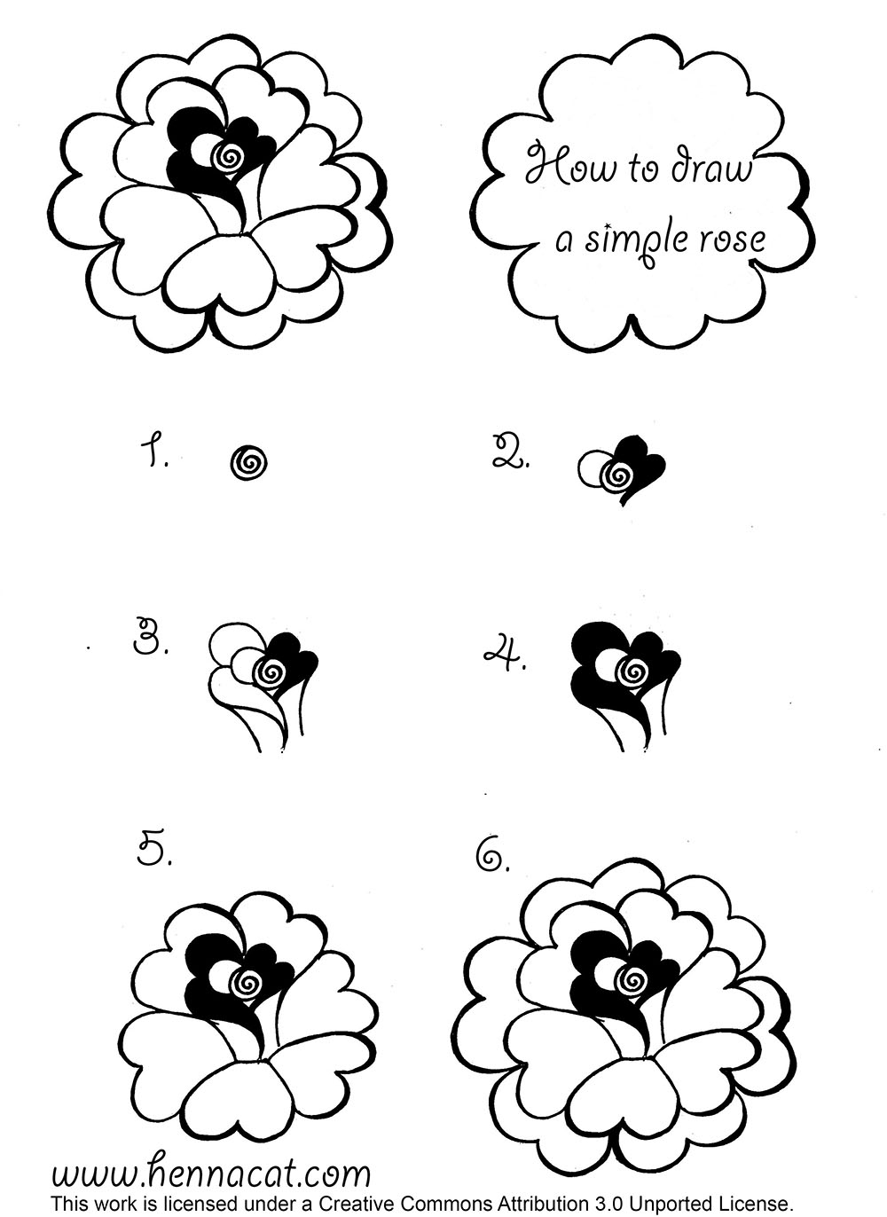 1000x1372 Simple Rose Drawing Step By Step Hd Simple Rose Drawing Step Step