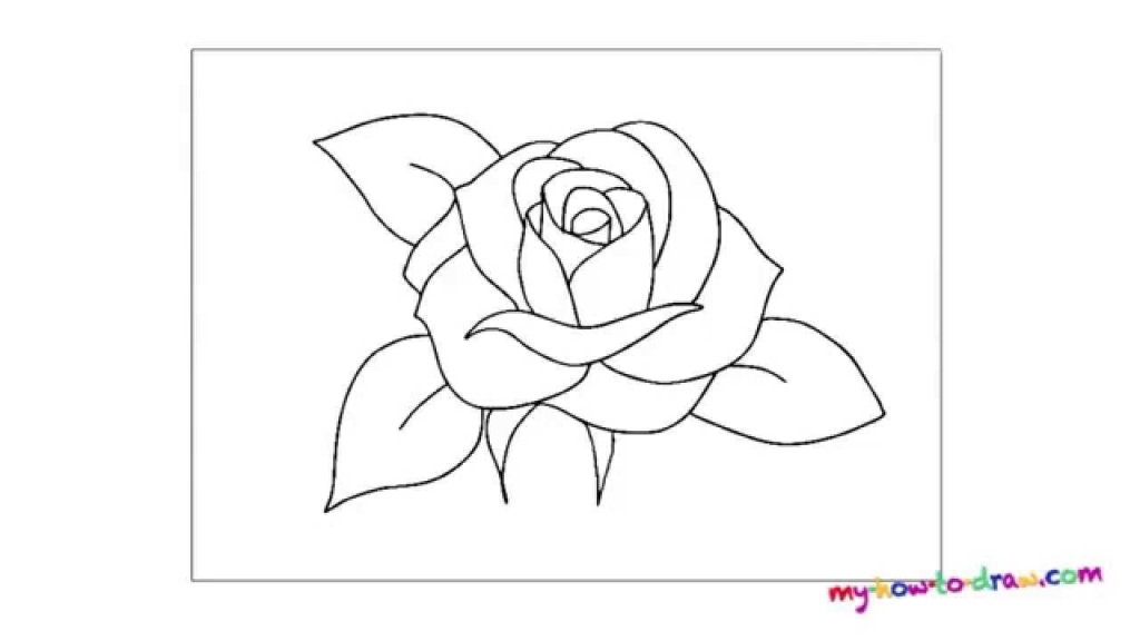 1024x576 Easy Drawing Of A Rose How To Draw A Rose Easy Step Step