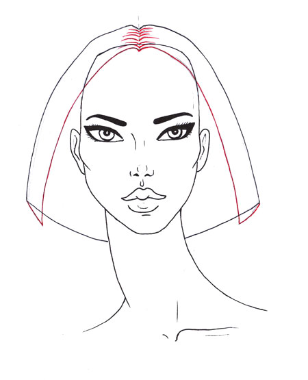 450x555 How To Draw Curly Hair I Draw Fashion