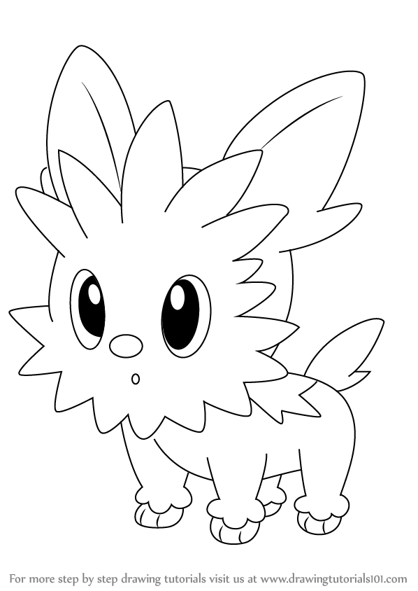 598x844 Learn How To Draw Lillipup From Pokemon (Pokemon) Step By Step