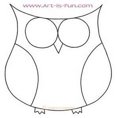 236x239 Easy To Draw Owl Arts And Crafts Owl, Drawing