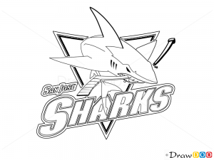 300x225 How To Draw San Jose Sharks, Hockey Logos