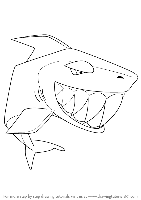 598x844 Learn How To Draw Shark From Animal Jam (Animal Jam) Step By Step