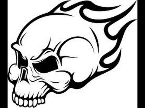 480x360 How To Draw A Flaming Skull