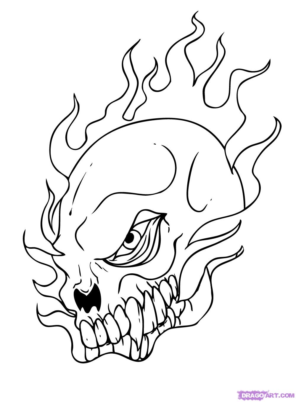 1000x1356 Easy Drawing Of Skulls Coloring Page Image Clipart Images