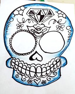 Step By Step Sugar Skull Drawing