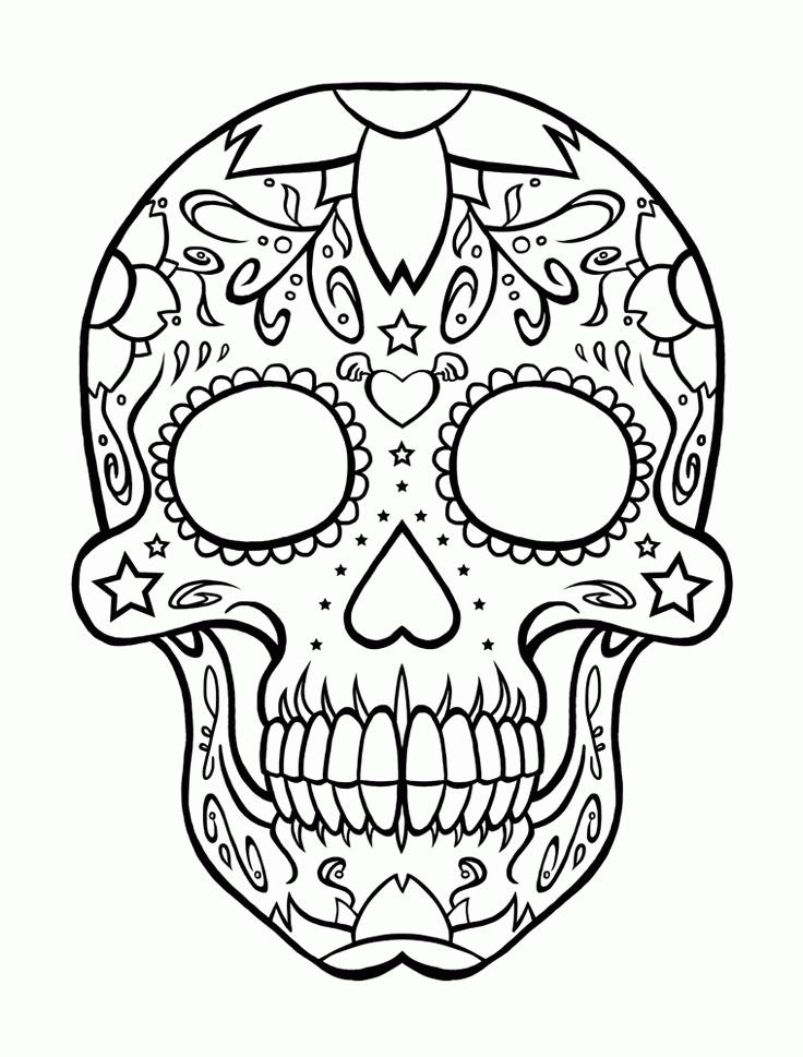 736x969 Sugar Skull Clipart Drawn'60446