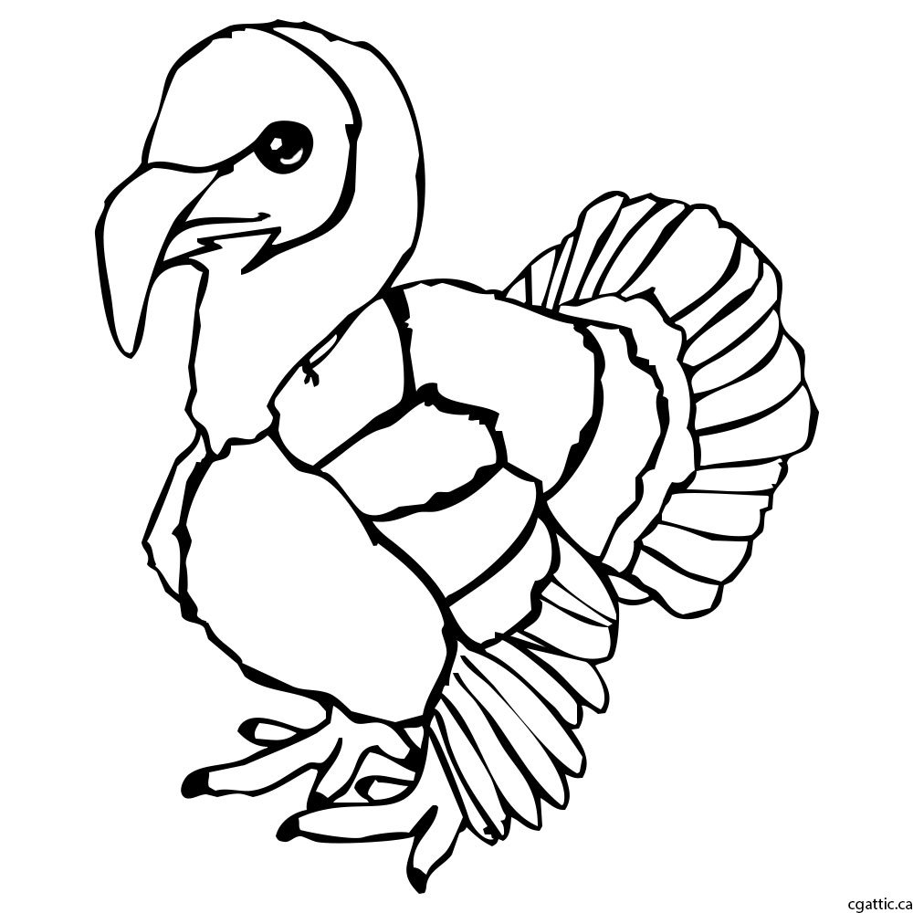 1000x1000 Turkey Cartoon Drawing In 4 Steps With Photoshop